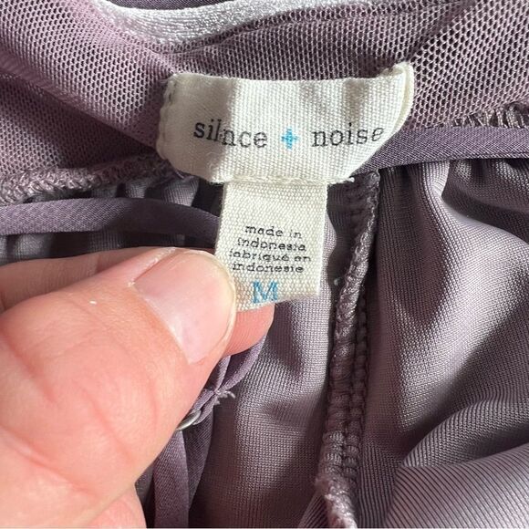 Urban Outfitters Silence + Noise Purple Velvet Backless Fit & Flare Romper - Picture 10 of 10